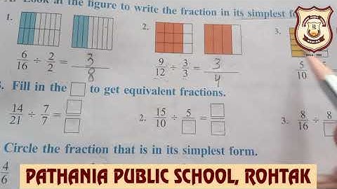 Pathania World Campus class 4 Mathematics Ch-6 Fraction ex 6.5