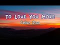 To Love You More - Celine Dion (Lyric Video) Musicarmonix