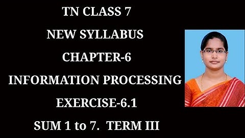 7th maths Term-3 ch-6 Information processing Ex-6.1 (1 to 7 sums) | Samacheer 2021