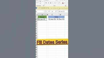 Fill Dates Series Excel #excel #exceltricks #ytshorts #shorts