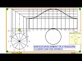 How to draw surface development of a truncated cylinder one end opened