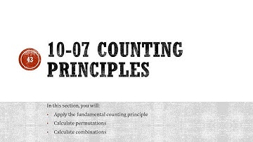 Precalculus 10-07 Counting Principles