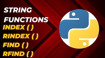 Index Function In Python | Find Function In Python | Neeraj | String in Python | find Method