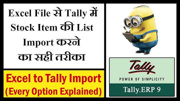 (Chapter-36) Import Stock Items from Excel to Tally in Bulk || How to Import All Stock Item in Tally