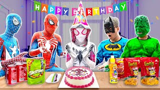 Pro 5 Spider-Man Team Help Everyone On Spider-Girl Birthday Action In Real Life - Bunny Life