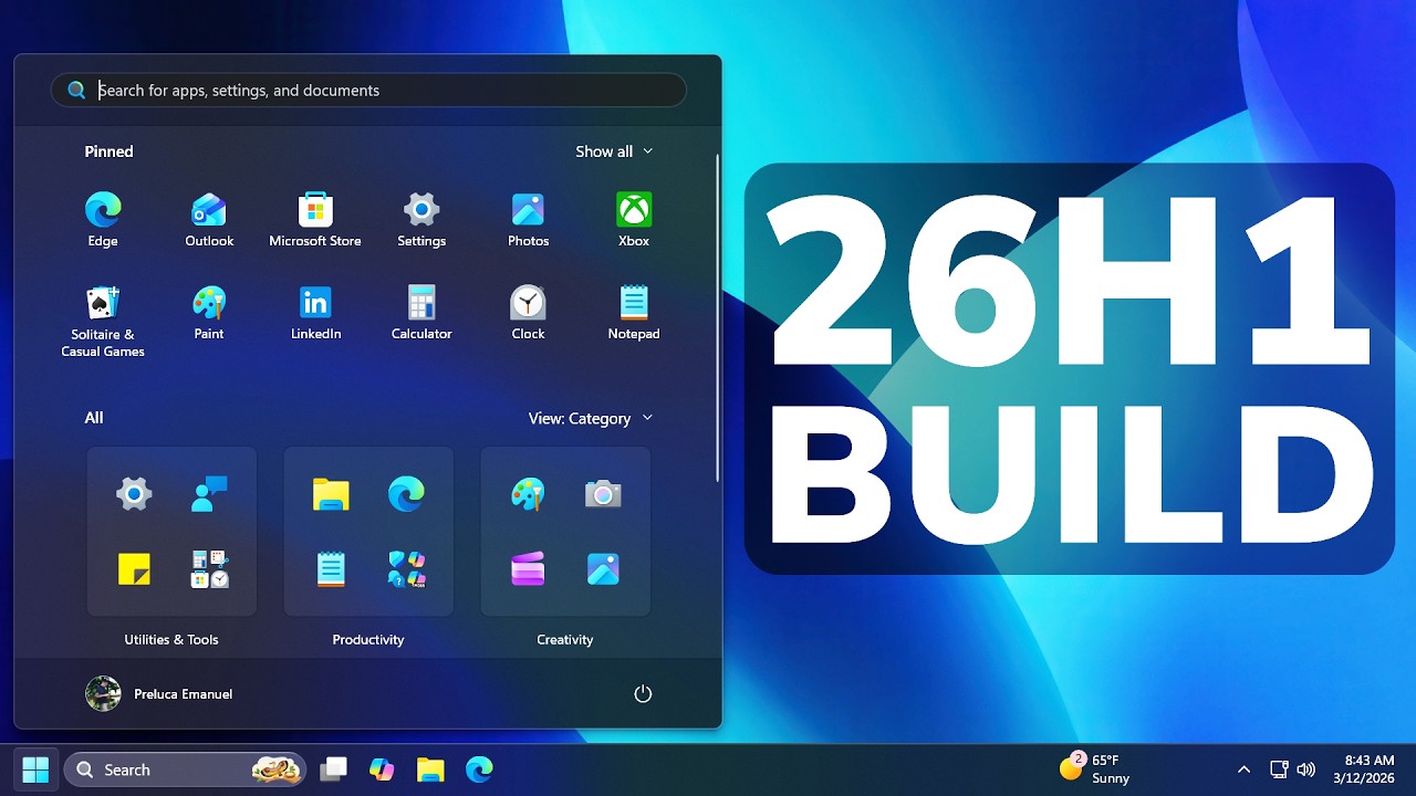 New Windows 11 26H1 March 2026 Update – New Features and Changes