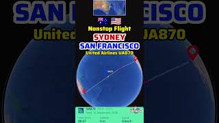 Sydney to San Francisco Flight Route with United Airlines UA870 | Boeing 787-9 Sydney to San Francisco Flight Route with United Airlines UA870 | Boeing 787-9