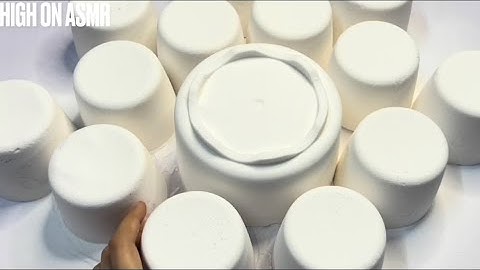 Giant Baking Soda Blocks Crush ASMR | Relaxing Powder Sounds 🤍🐻‍❄️⬜️▫️⚪️ #highonasmr 