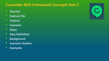 Part 2 - Cucumber BDD Framework Concepts