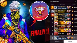 GRANDMASTER TOP 1 RANK IN FREE FIRE 🔥 