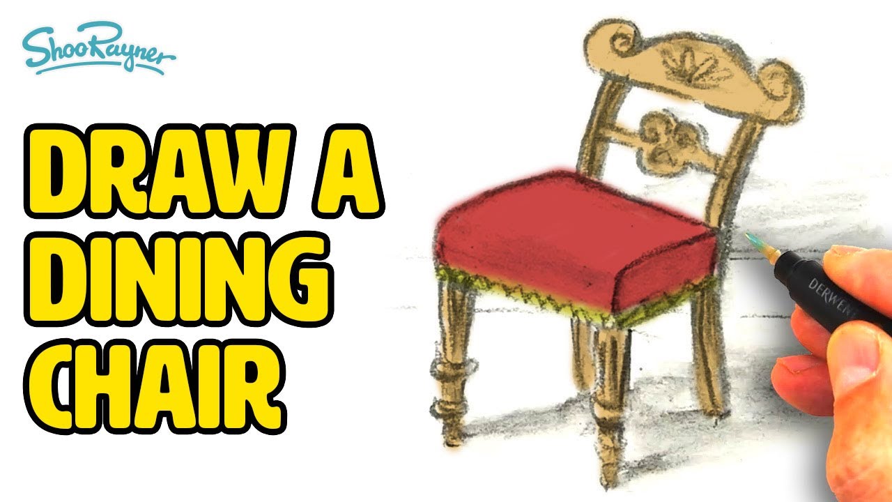 How To Draw A Dining Chair Pencil Wash Technique Youtube