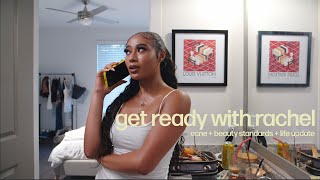 GET READY WITH RACH | my acne journey + unrealistic beauty standards + life update