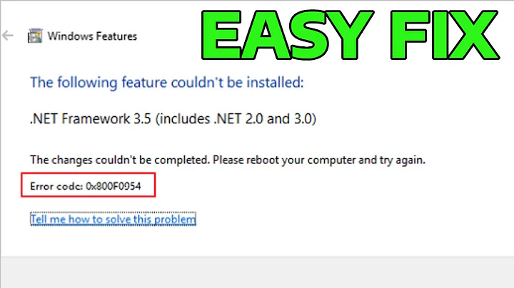 How To Fix .NET Framework 3.5 Error 0x800F0954 in Windows