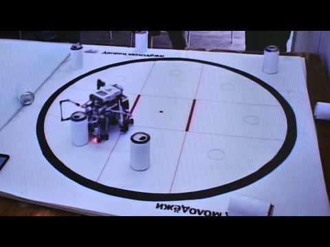 Выступления команд на олимпиаде по робототехнике