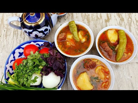 Жаренная шурпа (бирён шурбо) из говядины по-таджикски
