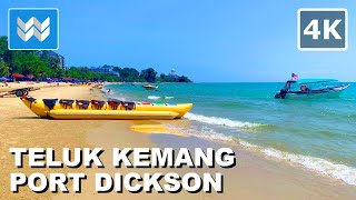 [4K] Pantai Teluk Kemang Beach in Port Dickson Malaysia 🇲🇾 2023 Walking Tour &amp; Vacation Travel Guide