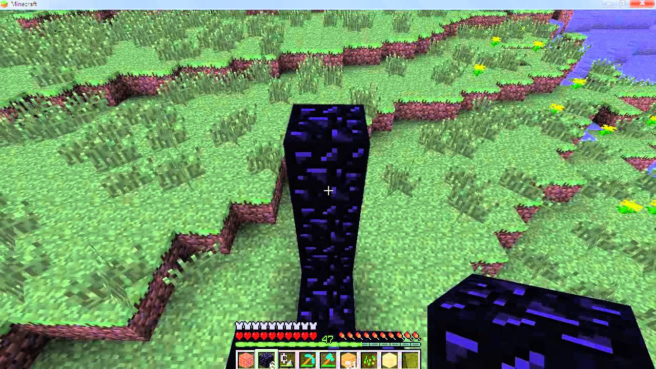 como hacer un portal al inframundo en minecraft - YouTube