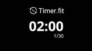 2 Minute Interval Timer with 10 Seconds Rest