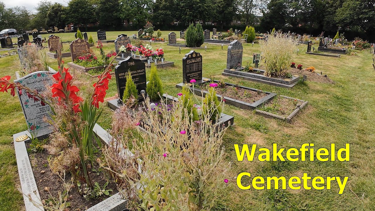 Wakefield Cemetery, Yorkshire, UK: Amazing new section with colourful flower displays.
