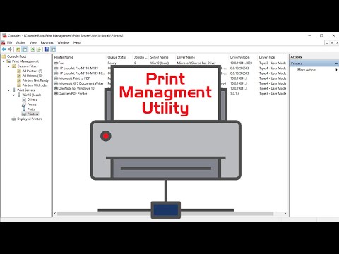 Add the Print Management Utility Back to Windows