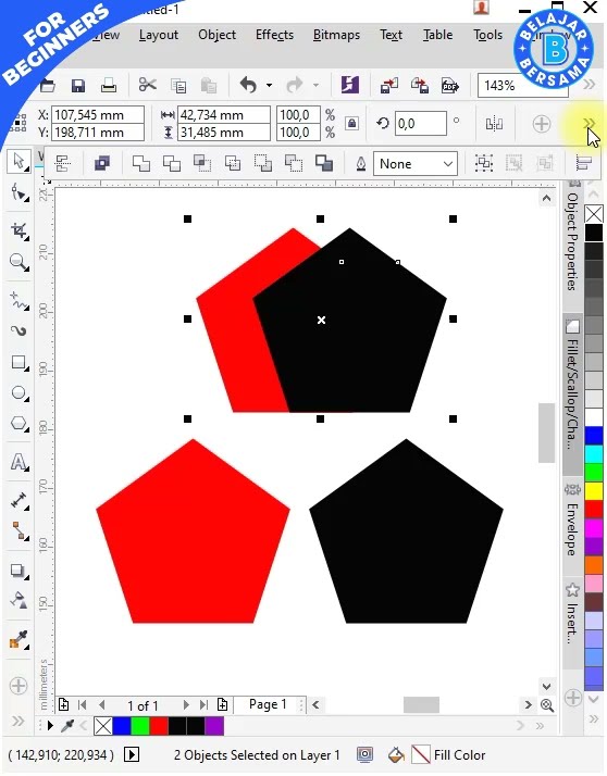 Basic Corel Design Basic Corel Draw #coreldrawx7 #designgrafis #tutorial - YouTube