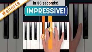 How to impress on piano in 35 seconds! (EASY) #shorts screenshot 2