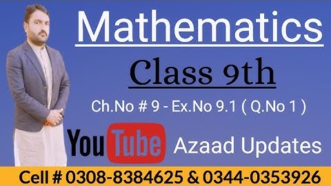 Class 9th Ch.No 9 Ex.no 9.1 ( Q.no 1) Find Distance b/w two points