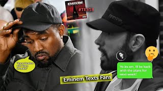 Tweeps Find Out Kanye West Once Tried To Steal Eminem’s Drum kit, TES Turns 18, Em Texts Fans 