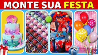 🎂 MONTE SUA FESTA DE ANIVERSÁRIO 🎈🎁🎂 Jogo das Escolhas 🥳