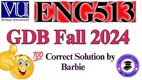 ENG513 GDB Solution Fall 2024  || How to make GDB in Virtual University