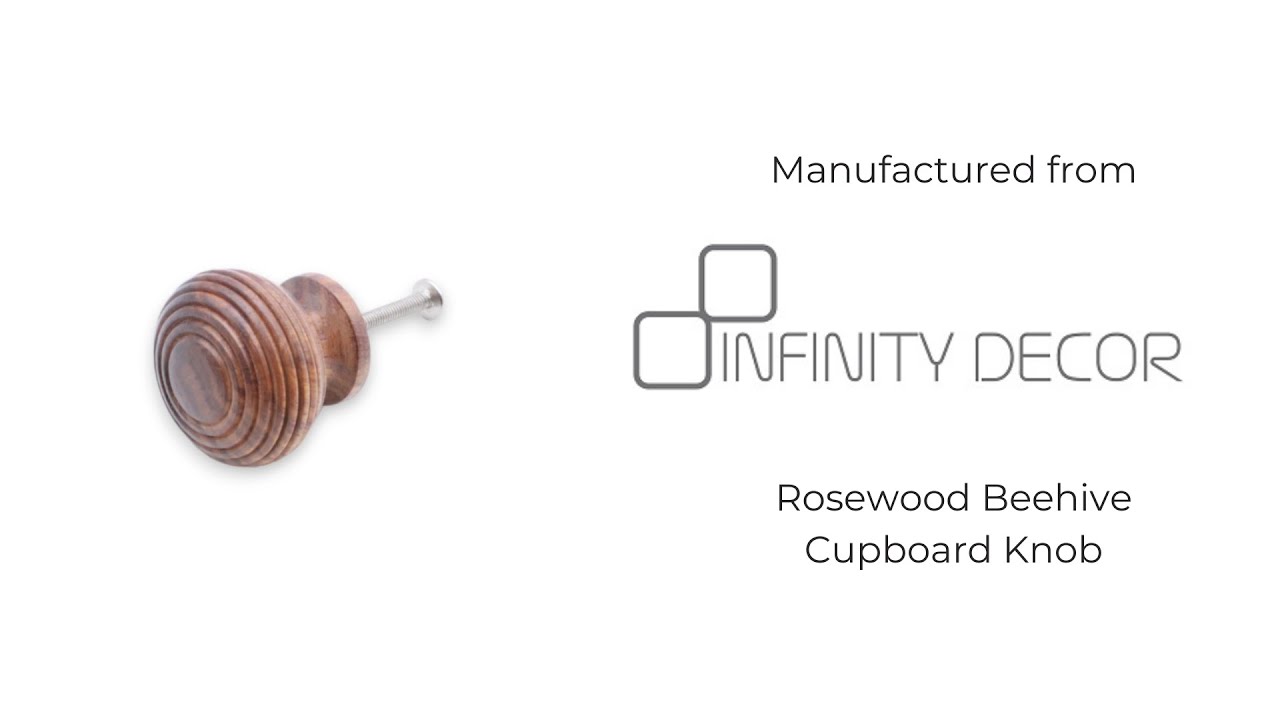 INFINITY DECOR - Rosewood Beehive Small Cupboard Knob | Drawer pull handles | Cabinet Knob