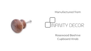 INFINITY DECOR - Rosewood Beehive Small Cupboard Knob | Drawer pull handles | Cabinet Knob