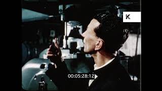 1950s, 1960s UK, The Daily Mirror Newspaper Printing Press, 16mm