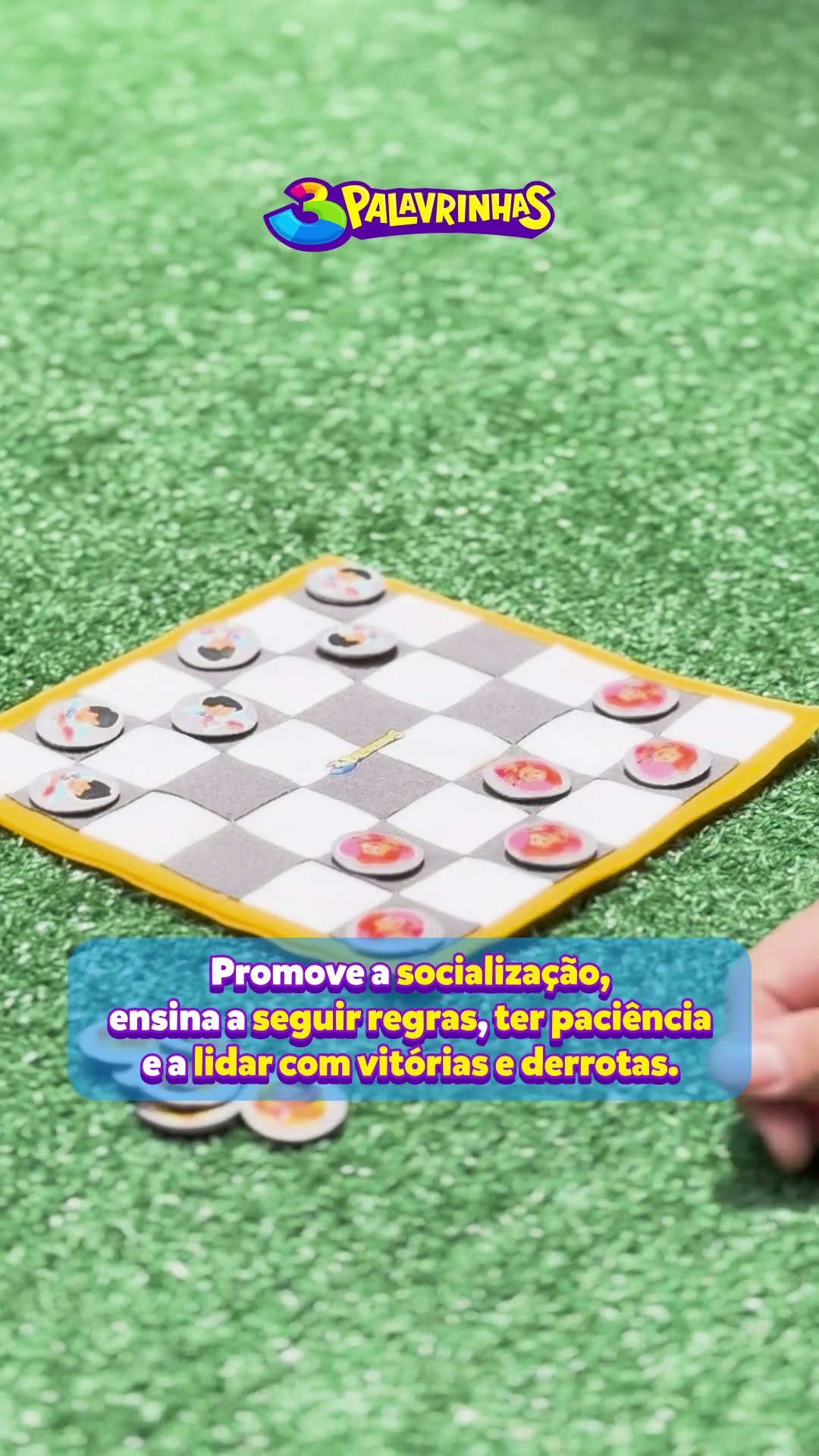 Você já sabia dessa novidade? Garanta agora o jogo de damas do 3 Palavrinhas!