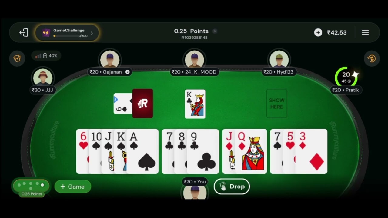 rummy culture game in bangla|how to play online point rummy $20|Manna Gaming|rummy20 game plan|ep104