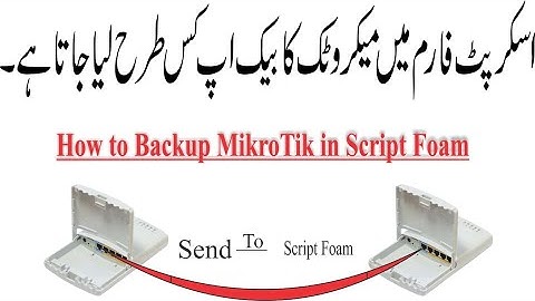 Mikrotik router Lecture No.96:How to Backup MikroTik in Script Foam Urdu/Hindi