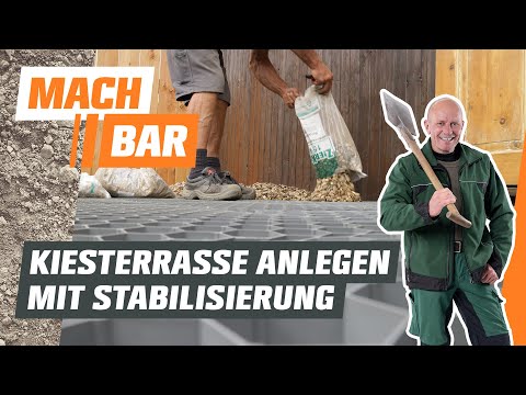 Kiesterrasse anlegen mit Kiesstabilisierung | OBI