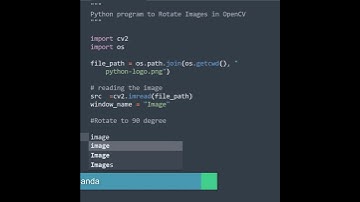 Python program to Rotate Images in OpenCV #Shorts