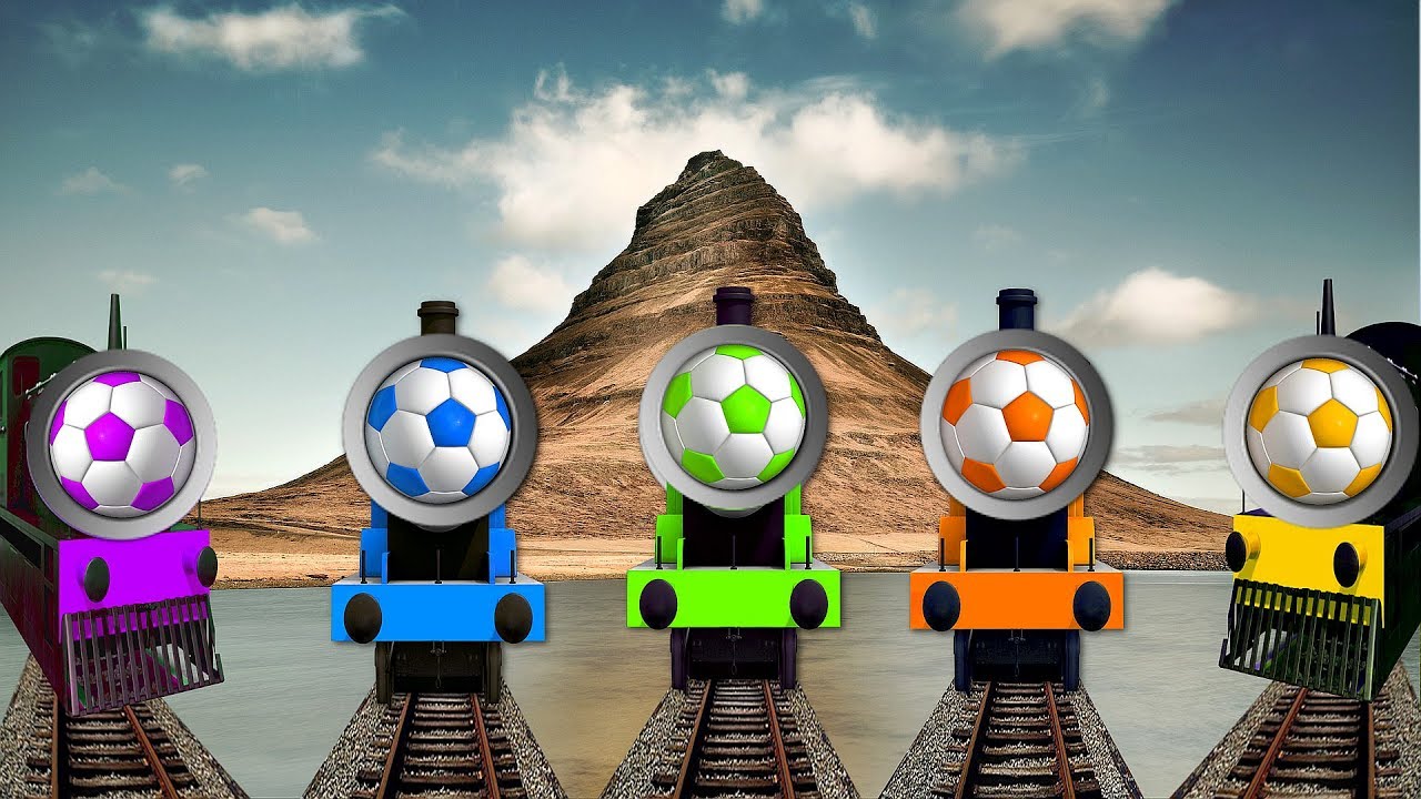 LEARN COLORS WITH FOOTBALL TRAIN PART 2 YouTube