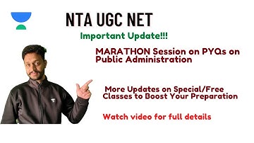 NTA UGC NET PYQs 2020/ Marathon Session/ Public Administration