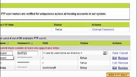 Godaddy How to Create an Ftp user