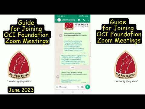 Video Guide for Joining OCI Foundation Zoom Meetings (June 2023)