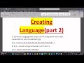 Creating Language Part 2 || Code With Singerji || Shubham Karmakar