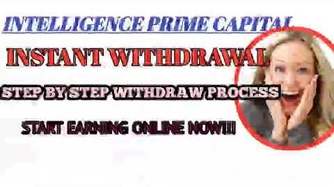 INTELLIGENCE PRIME CAPITAL INSTANT WITHDRAWAL. HOW TO WITHDRAW TO YOUR USDT EXTERNAL WALLET