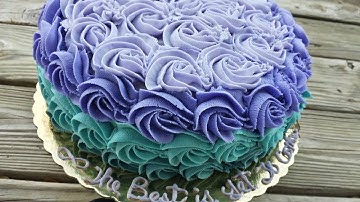 Two-Tone Ombre Rosette Cake | Tutorial