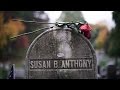 'I voted' stickers put on Susan B. Anthony...