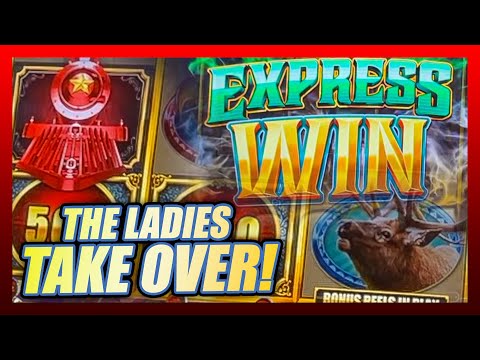 LADIES NIGHT ➜ RED TRAIN GROUP PULL ON LUXURY LINE ★ BUFFALO SLOT MACHINE ★ OLGA & LJ TAKE OVER