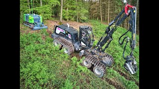 4K| Logset 8H Hybrid & T.Winch 10.3 • HarvesterAction • DroneView • Forstbetrieb Ernst • Winch