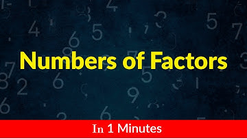 How to find Numbers of Factors | Any Given Numbers | In 1 Minute | Learn with Vaibhav Sir |
