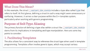 Understanding the Importance of Self-Type Aliasing in C+ +  Structs